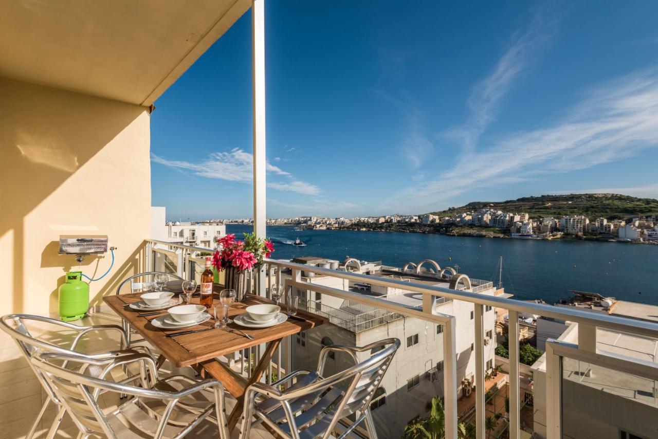 Bayview 2 Bedroom Seaview Apartment With Large Terrace With Panoramic Views - By Getawaysmalta St. Paul's Bay Exterior photo
