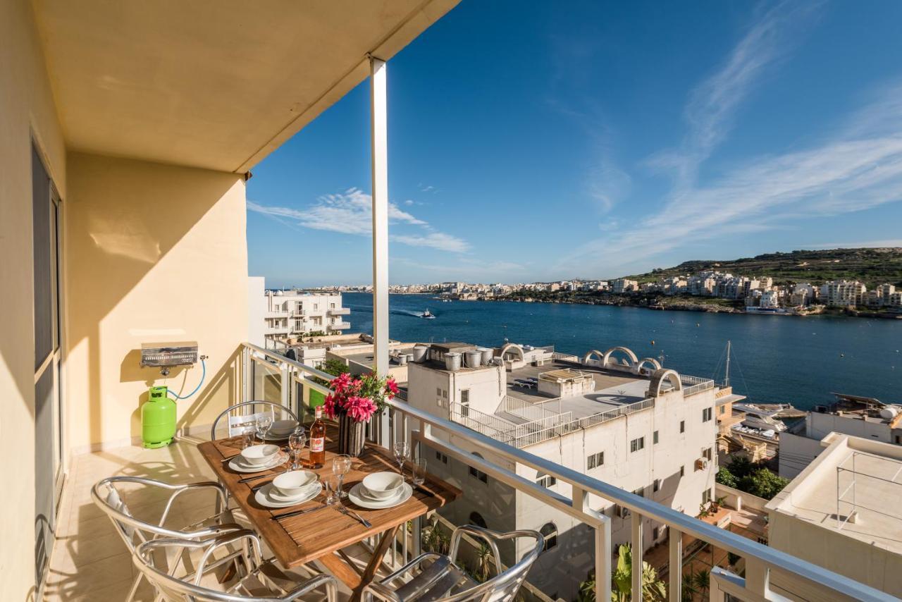 Bayview 2 Bedroom Seaview Apartment With Large Terrace With Panoramic Views - By Getawaysmalta St. Paul's Bay Exterior photo